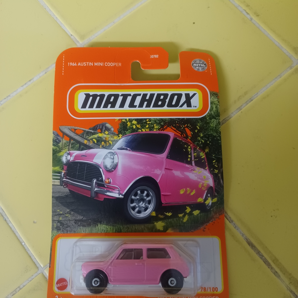 Matchbox Pink Austin Mini Cooper Toy Car